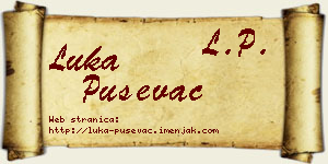 Luka Puševac vizit kartica